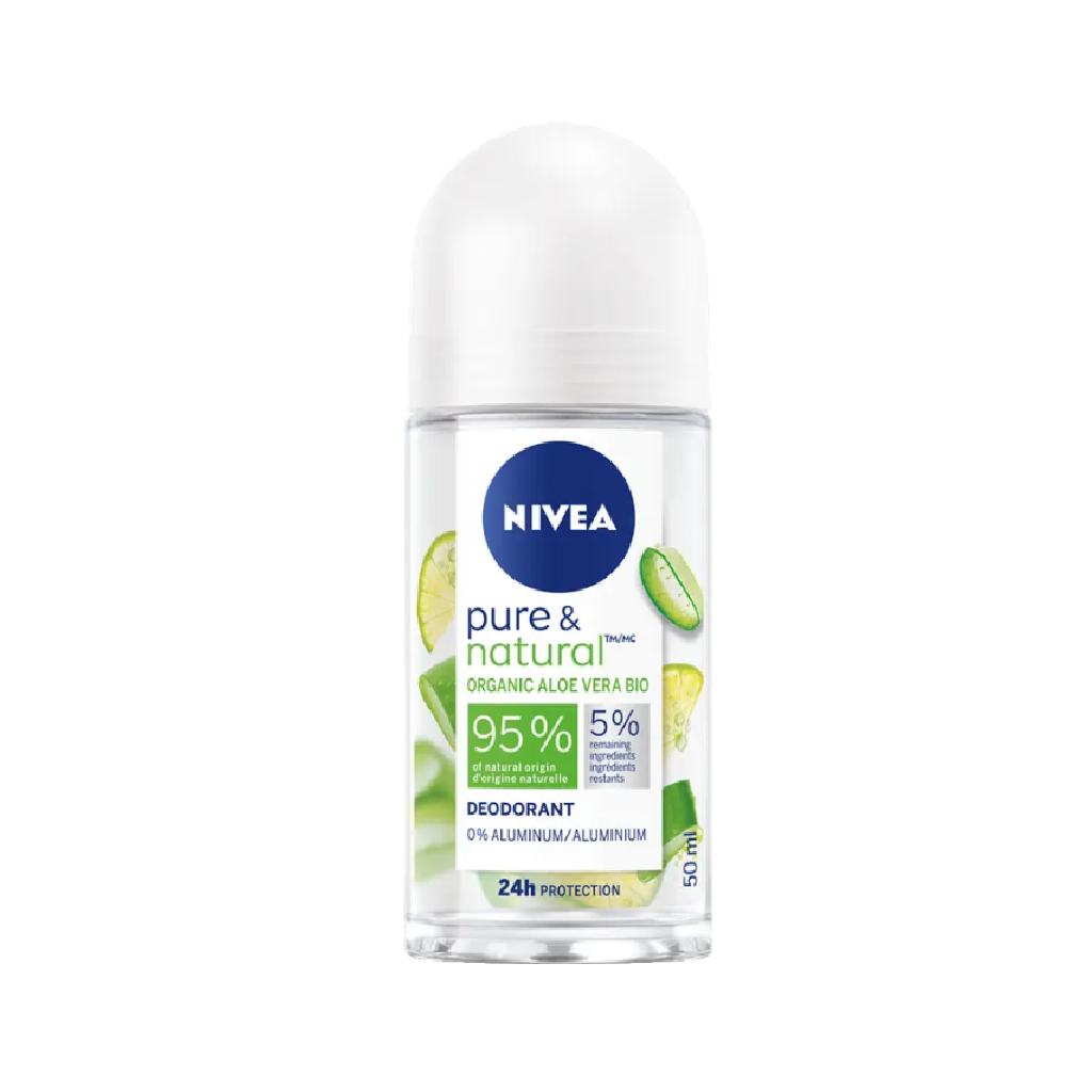 NIVEA Pure & Natural Organic Aloe Vera Roll-On Deodorant