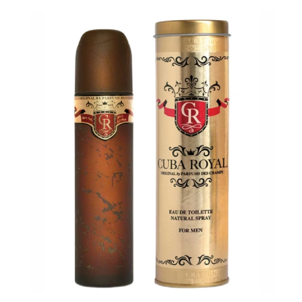 Cuba Royal for men perfume bottle and box, available at Diziac Fragrance Studio,  Jane Finch Mall, North York.