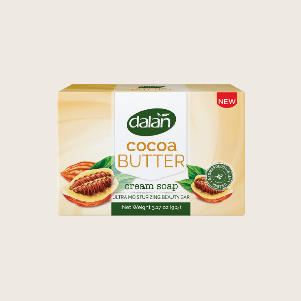 Dalan Cocoa Butter Ultra Moisturizing Cream Soap Beauty Bar - 90g 3 count