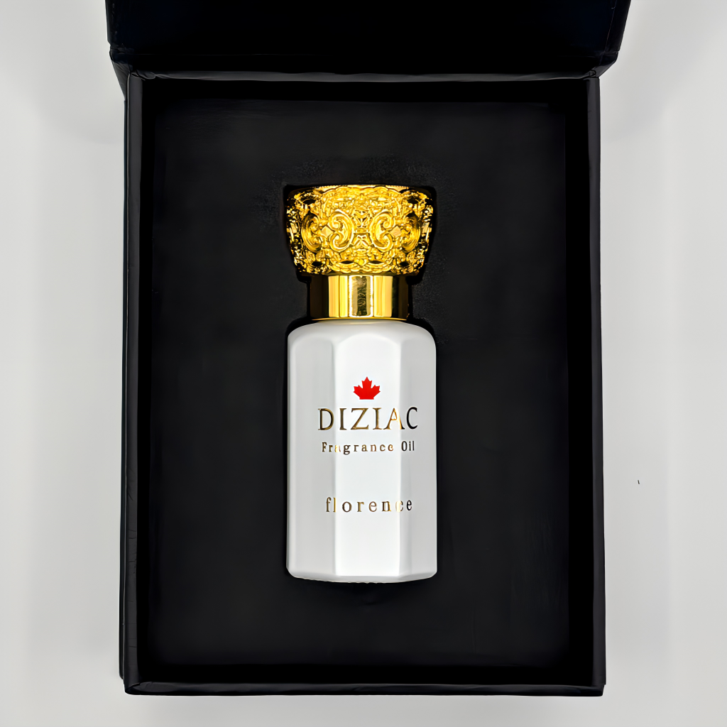 Diziac Florence perfume oil bottle, inspired by Giorgio Armani My Way, available at Diziac Fragrance Studio,  Jane Finch Mall, North York.