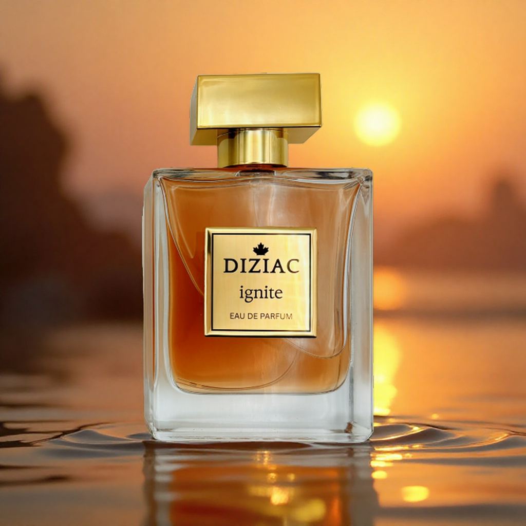 Diziac Ignite fragrance  bottle, inspired by Giorgio Armani Stronger with You, available at Jane Finch Mall, North York.