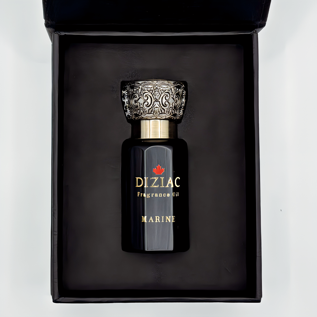 Diziac Marine perfume oil bottle, inspired by Giorgio Armani Acqua di Gio Profondo, available at Diziac Fragrance Studio,  Jane Finch Mall, North York.