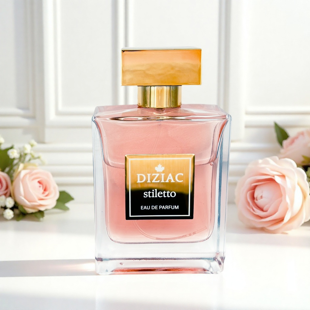 Diziac Stiletto fragrance, inspired by Carolina Herrera Good Girl Blush, available at Diziac Fragrance Studio,  Jane Finch Mall, North York.
