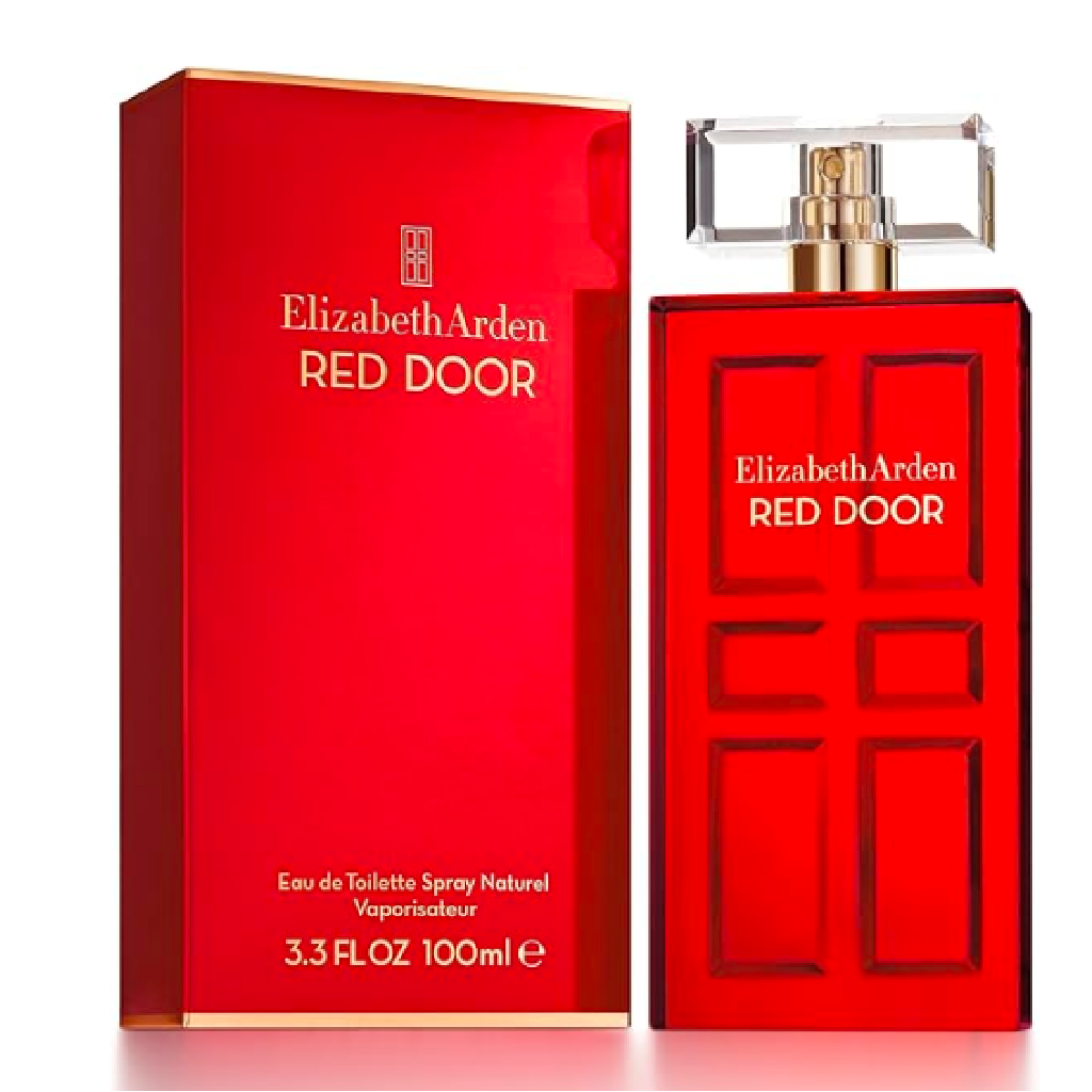 Elizabeth Arden Red Door edt for women perfume bottle and box, available at Diziac Fragrance Studio,  Jane Finch Mall, North York.