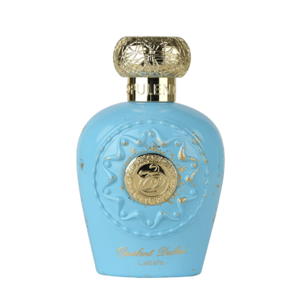 Lattafa Opulent Dubai perfume bottle, inspired by God of Fire, available at Diziac Fragrance Studio,  Jane Finch Mall, North York.