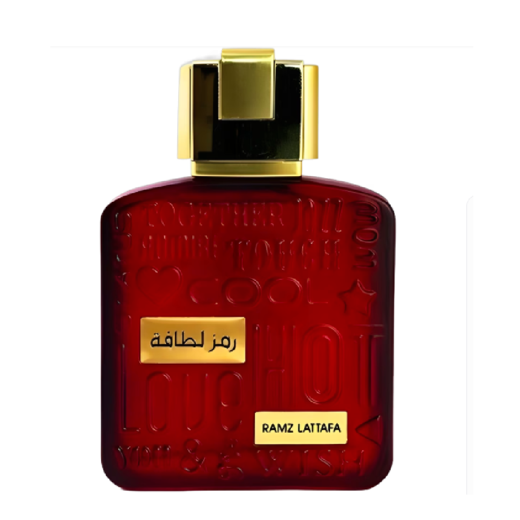 Lattafa Ramz Gold perfume bottle, available at Diziac Fragrance Studio,  Jane Finch Mall, North York.