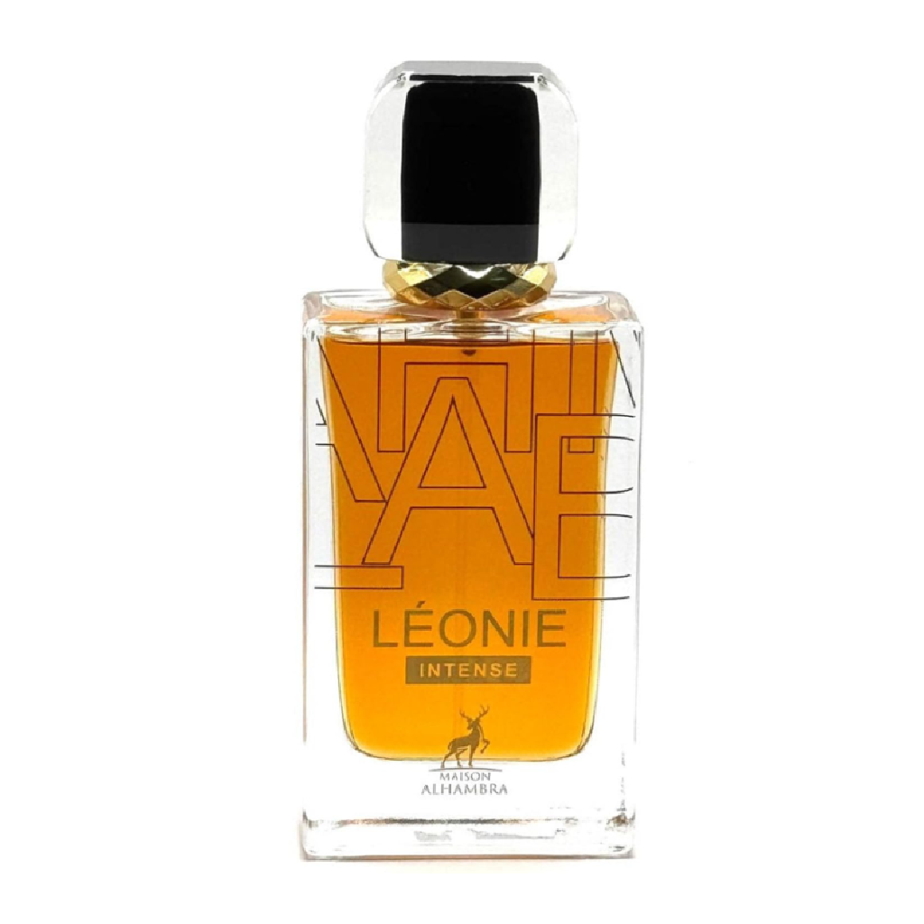 Maison Alhambra Leonie Intense for women perfume bottle, inspired by YSL Libre Intense and Prada Intense, available at Diziac Fragrance Studio,  Jane Finch Mall, North York.