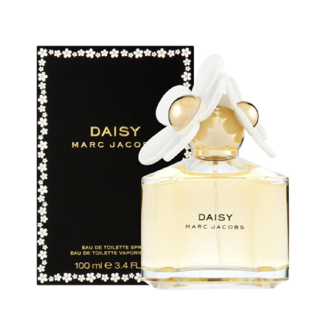 Marc Jacobs Daisy EDT perfume for women bottle and box, available at Diziac Fragrance Studio,  Jane Finch Mall, North York.
