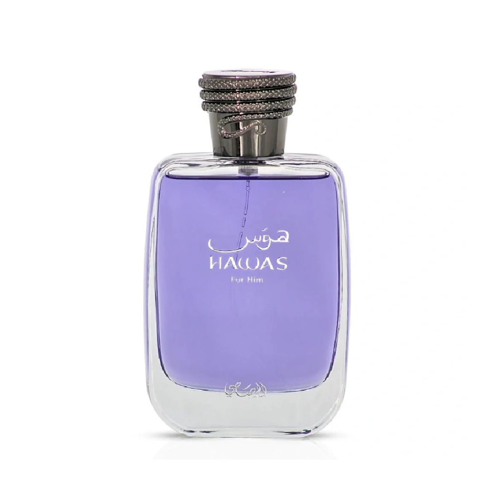 Rasasi Hawas perfume bottle, inspired by Paco Rabanne Invictus, available at Diziac Fragrance Studio,  Jane Finch Mall, North York.